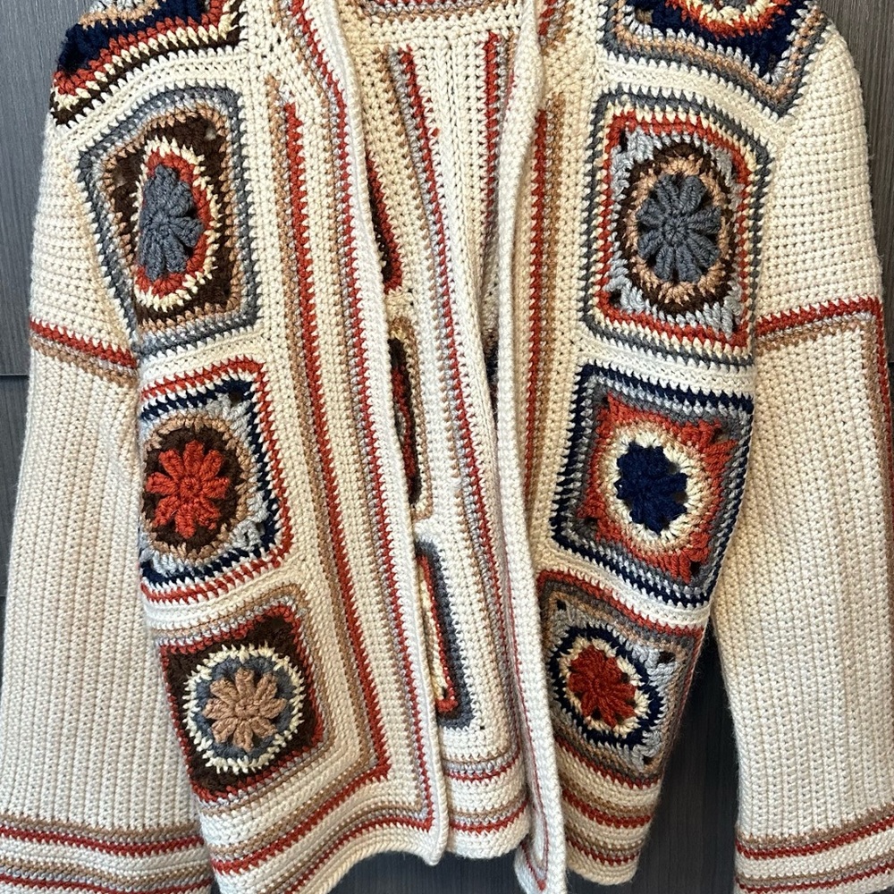 Handcrafted Multicolor Crochet Sweater